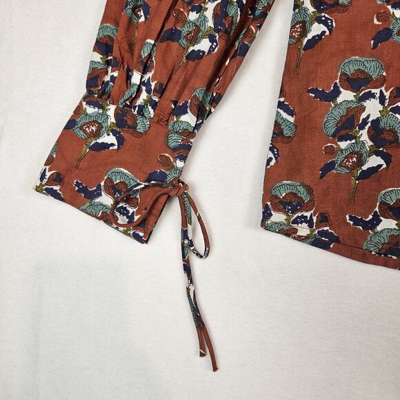 Victoria Dunn Billy Blouse Cinnamon Carnation Top Western Boho Cotton Womens S - Picture 5 of 13